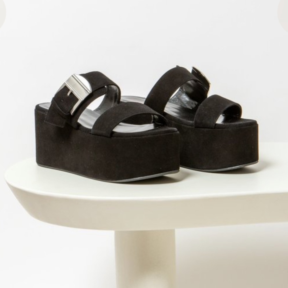 Simon Miller Black Suede Coaster Sandals Size 39 (US 9)